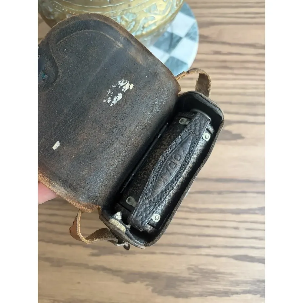 Antique Kodak Junior No 1 Autographic Model A Folding Camera With Leather Case